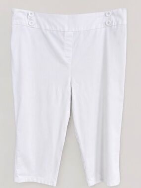 Rekucci White Pull-On Capri Pants Women's 18 Tall